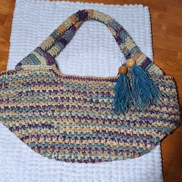 Flora and Bella LARGE STRAW BAG/TOTE/ PURSE - - Picture 2 of 7